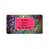 Gustav Klimt Italiaanse tuin Etiket (Voorkant)