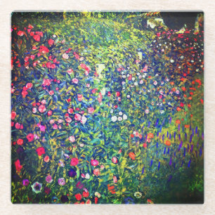 Gustav Klimt Italiaanse tuin Glazen Onderzetter