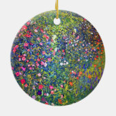 Gustav Klimt Italiaanse tuin Keramisch Ornament (Achterkant)