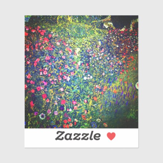 Gustav Klimt Italiaanse tuin Sticker (Vel)