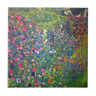 Gustav Klimt Italiaanse tuin Tegeltje