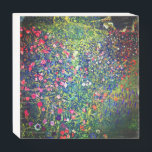 Gustav Klimt Italian Garden<br><div class="desc">Wooden Box Sign featuring Gustav Klimt’s oil painting Italian Garden Landscape (1913). A beautiful garden of colorful flowers: red,  white,  pink,  purple. A great gift for fans of Art Nouveau and Austrian art.</div>