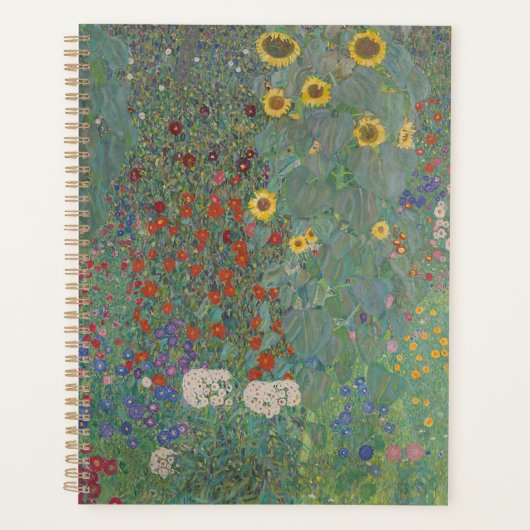 Gustav Klimt - Jardin de ferme avec des fleurs de (Devant)