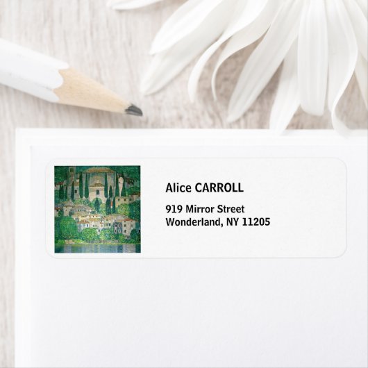 Gustav Klimt - Kerk in Cassone Etiket (Insitu)