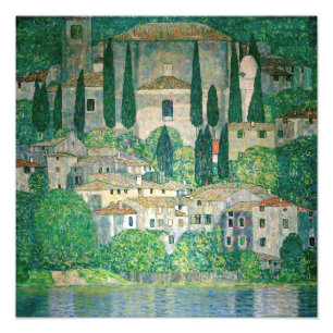 Gustav Klimt - Kerk in Cassone Foto Afdruk