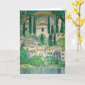Gustav Klimt - Kerk in Cassone Kaart (Gele Bloem)