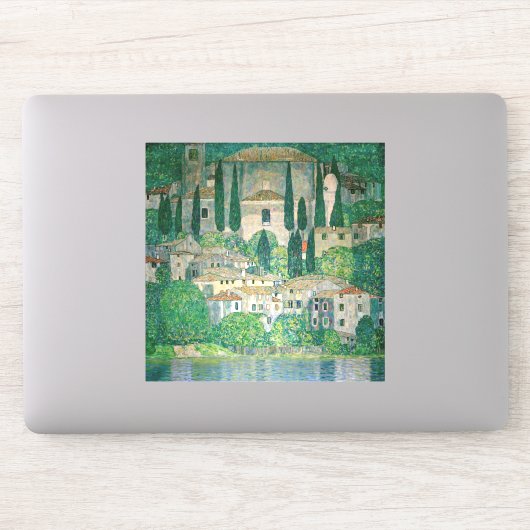 Gustav Klimt - Kerk in Cassone Sticker (Computer)