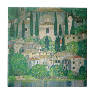 Gustav Klimt - Kerk in Cassone Tegeltje