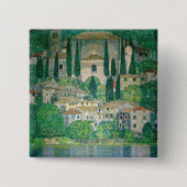 Gustav Klimt - Kerk in Cassone Vierkante Button 5,1 Cm (Voorkant)