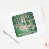 Gustav Klimt - Kerk in Cassone Vierkante Sticker (Envelop)