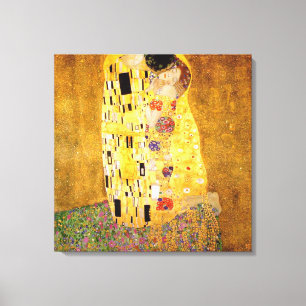 Gustav Klimt Kiss Het klassieke schilderij Canvas Afdruk