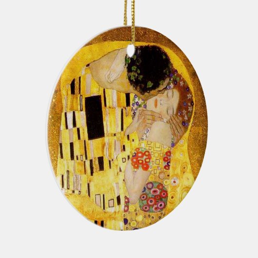 Gustav Klimt Kiss Het klassieke schilderij Keramisch Ornament (Rechts)