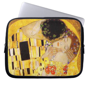 Gustav Klimt Kiss Het klassieke schilderij Laptop Sleeve
