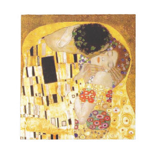 Gustav Klimt Kiss Het klassieke schilderij Notitieblok