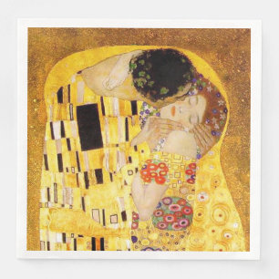 Gustav Klimt Kiss Het klassieke schilderij Servet
