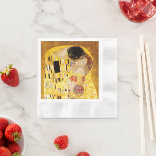 Gustav Klimt Kiss Het klassieke schilderij Servet
