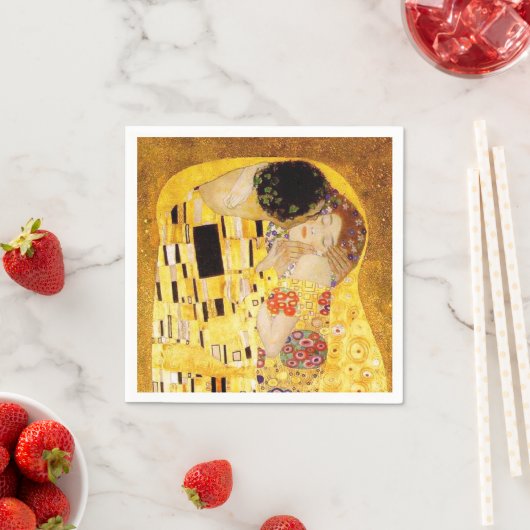 Gustav Klimt Kiss Het klassieke schilderij Servet (Insitu)