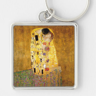 Gustav Klimt Kiss Het klassieke schilderij Sleutelhanger