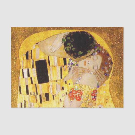 Gustav Klimt Kiss Het klassieke schilderij Tissuepapier (Voorkant)