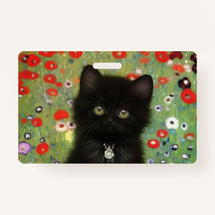 Gustav Klimt Kitten Badge