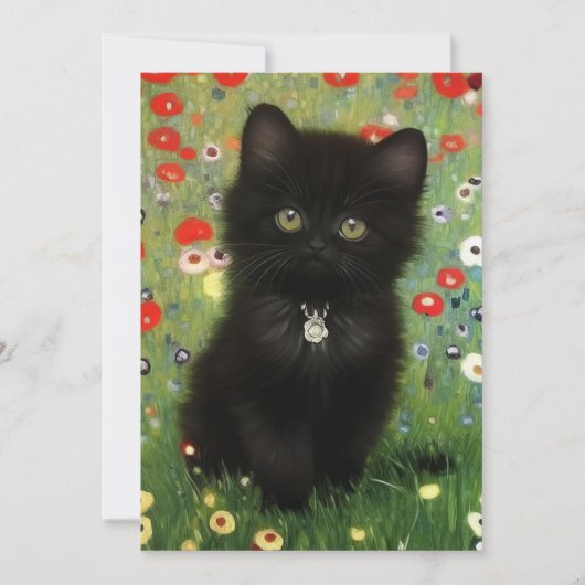 Gustav Klimt Kitten Save The Date (Voorkant)