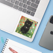 Gustav Klimt Kitten Sticker (Laptop met iPhone)