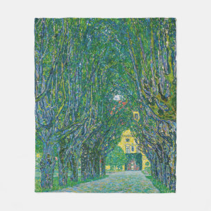 Gustav Klimt - Laan in het Park Schloss Kammer Fleece Deken