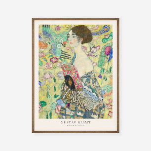 Gustav Klimt Lady met Fan Art-tentoonstelling Poster
