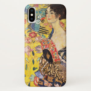 Gustav Klimt Lady met Fan iPhone X Hoesje