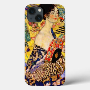 Gustav Klimt Lady met Fan iPhone 13 Hoesje