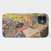 Gustav Klimt Lady met Fan iPhone Case (Achterkant (horizontaal))