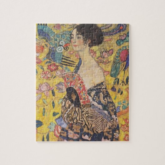 Gustav Klimt-Lady met Fan Legpuzzel (Verticaal)