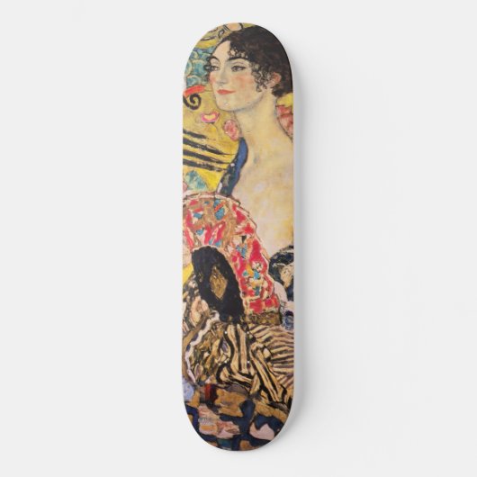 Gustav Klimt - Lady met Fan Skateboard (Voorkant)