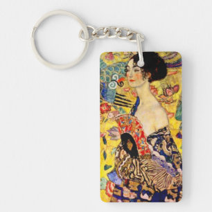 Gustav Klimt Lady met Fan Sleutelhanger
