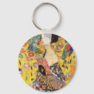 Gustav Klimt Lady met Fan Sleutelhanger