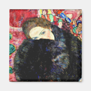 Gustav Klimt - Lady met Muff Magneet
