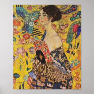 Gustav Klimt - Lady with Fan Poster
