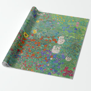 Gustav Klimt - Landelijke tuin met zonnebloemen Cadeaupapier