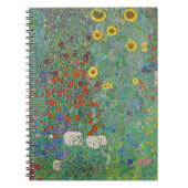 Gustav Klimt - Landelijke tuin met zonnebloemen Notitieboek (Voorkant)