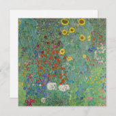 Gustav Klimt - Landentuin met zonnebloemen Bedankkaart (Voorkant / Achterkant)