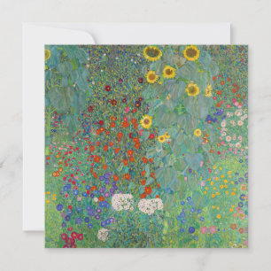 Gustav Klimt - Landentuin met zonnebloemen Bedankkaart