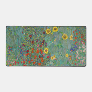 Gustav Klimt - Landentuin met zonnebloemen Bureaumat