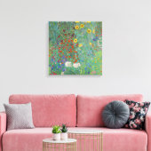 Gustav Klimt - Landentuin met zonnebloemen Canvas Afdruk (Insitu (Woonkamer))