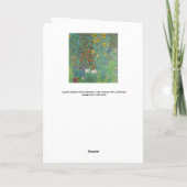 Gustav Klimt - Landentuin met zonnebloemen Kaart (Achterkant)