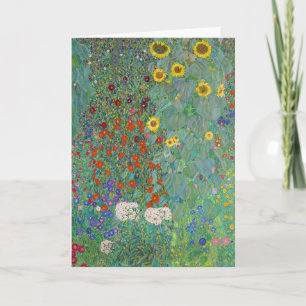 Gustav Klimt - Landentuin met zonnebloemen Kaart