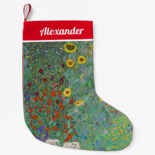 Gustav Klimt - Landentuin met zonnebloemen Kleine Kerstsok