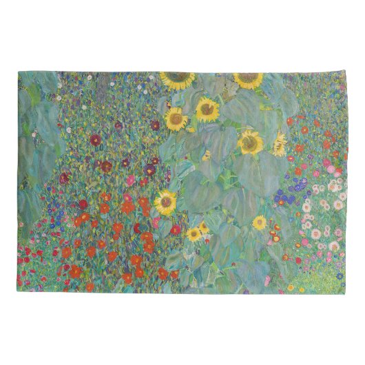 Gustav Klimt - Landentuin met zonnebloemen Kussensloop (Achterkant)