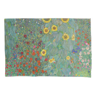 Gustav Klimt - Landentuin met zonnebloemen Kussensloop