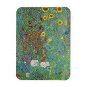 Gustav Klimt - Landentuin met zonnebloemen Magneet (Verticaal)