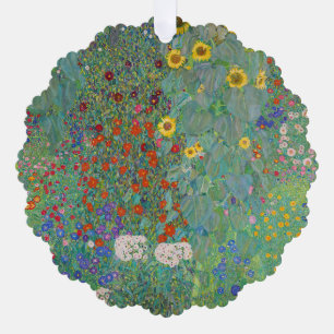 Gustav Klimt - Landentuin met zonnebloemen Ornament Kaart